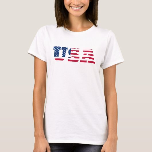 Vlag van de VS Patriotisch T-shirt (Voorkant)