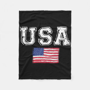 Vlag van de VS Patriottisch 4 juli Amerika Dag van Fleece Deken