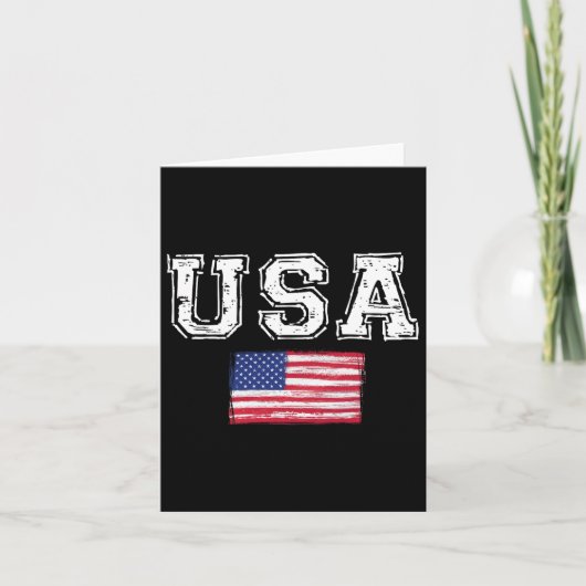Vlag van de VS Patriottisch 4 juli Amerika Dag van Kaart (Voorkant)