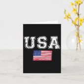 Vlag van de VS Patriottisch 4 juli Amerika Dag van Kaart (Gele Bloem)