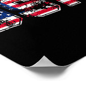 Vlag van de VS Patriottisch 4 juli Amerika Dag van Poster (Hoek)