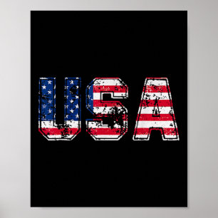 Vlag van de VS Patriottisch 4 juli Amerika Dag van Poster