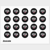 Vlag van de VS Patriottisch 4 juli Amerika Dag van Ronde Sticker (Vel)