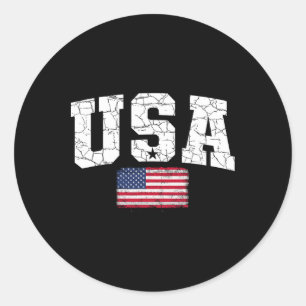 Vlag van de VS Patriottisch 4 juli Amerika Dag van Ronde Sticker