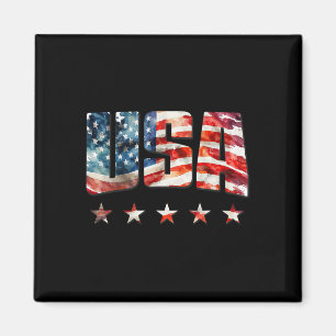 Vlag van de VS Patriottisch 4 juli Vlag van de Ver Magneet