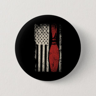 Vlag van de VS Patriottisch Amerikaanse Bowler Cad Ronde Button 5,7 Cm