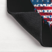 Vlag van de VS Patriottisch Amerikaanse Hart Gewap Muismat (Hoek)