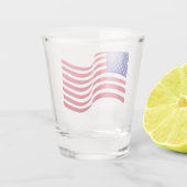 Vlag van de VS Patriottisch ontwerp Shot Glas (Achterkant)
