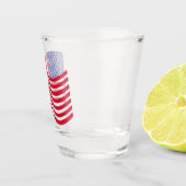 Vlag van de VS Patriottisch ontwerp Shot Glas (Rechts)