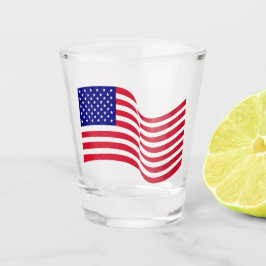 Vlag van de VS Patriottisch ontwerp Shot Glas