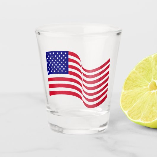 Vlag van de VS Patriottisch ontwerp Shot Glas (Voorkant)