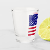 Vlag van de VS Patriottisch ontwerp Shot Glas (Links)