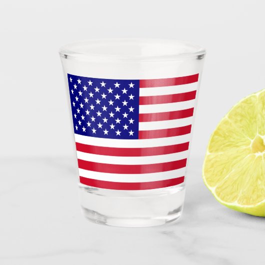 Vlag van de VS Patriottisch ontwerp Shot Glas (Voorkant)
