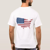 Vlag van de VS Patriottisch T-shirt (Achterkant)