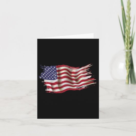 Vlag van de VS Patriottische 4 juli Amerika Dag va Kaart (Voorkant)