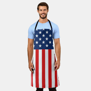 Vlag van de VS Patriottische 4 juli Rood Blauw Wit Schort