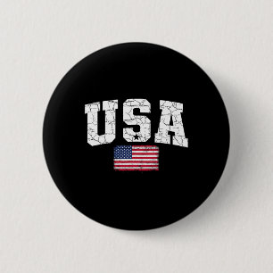 Vlag van de VS Patriottische 4e Juli Amerika Dag V Ronde Button 5,7 Cm