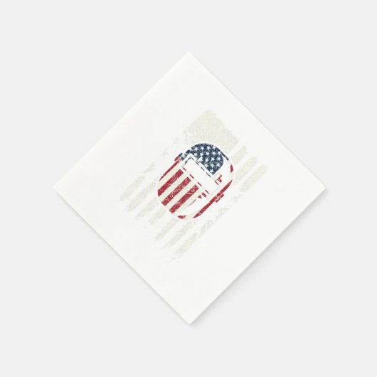 Vlag van de VS Patriottische Amerikaanse lasser La Servet (Hoek)
