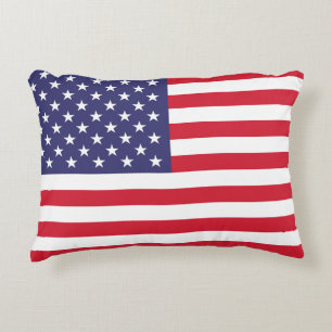 Vlag van de VS Patriottische Amerikaanse Rode Witt Accent Kussen