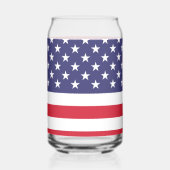 Vlag van de VS Patriottische Amerikaanse Rode Witt Blikvorm Glas (Voorkant)