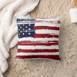 Vlag van de VS Patriottische Amerikaanse Rode Witt Kussen