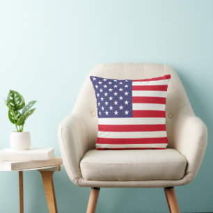 Vlag van de VS Patriottische Amerikaanse Rode Witt Kussen
