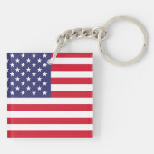 Vlag van de VS Patriottische Amerikaanse Rode Witt Sleutelhanger (Achterkant)