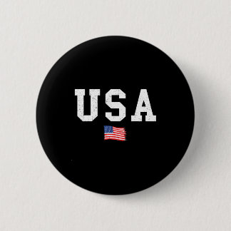 Vlag van de VS patriottische Amerikaanse vlag 4 ju Ronde Button 5,7 Cm