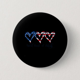 Vlag van de VS Patriottische Harten 4 juli Zoete L Ronde Button 5,7 Cm
