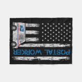 Vlag van de VS Patriottische Postbode Postbezorger Fleece Deken (Voorkant (Horizontaal))