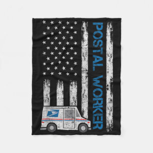 Vlag van de VS Patriottische Postbode Postbezorger Fleece Deken