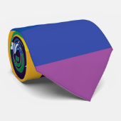 Vlag van de VS Patriottische Regenboog Pride Stars Stropdas (Opgerold)