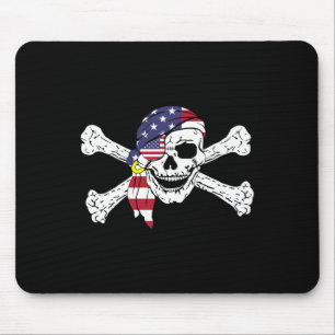 Vlag van de VS Patriottische Schedel en Gekruiste Muismat