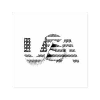 Vlag van de VS – Patriottische typografie voor de  Zelfinktende Stempel