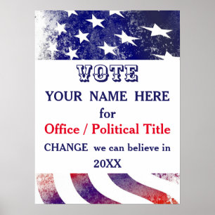 Vlag van de VS Politieke presidentscampagne Poster