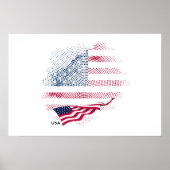 Vlag van de VS Poster (Voorkant)
