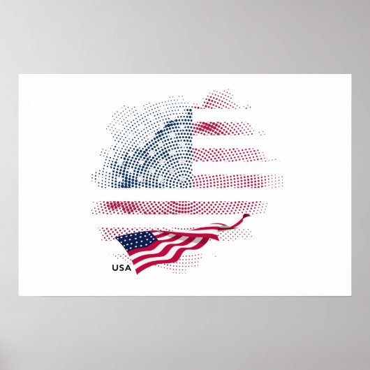 Vlag van de VS Poster (Voorkant)