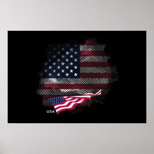 Vlag van de VS Poster (Voorkant)