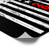 Vlag van de VS Red Amerika's Eer Trump 2024 Poster (Hoek)