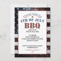 Vlag van de VS roestieke vonken 4 juli BBQ-feest