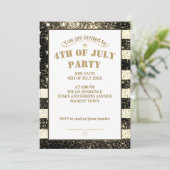 Vlag van de VS Roestig goud sepia Glitters 4 juli  Kaart (Staand voorkant)