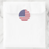 Vlag van de VS Ronde Sticker (Tas)