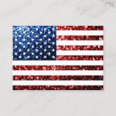 Vlag van de VS rood blauw glitters glanst Visitekaartje (Voorkant)