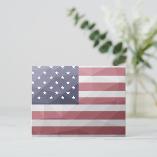 Vlag van de VS Rood Wit Blauw Amerika Geometrisch  Briefkaart (Staand voorkant)