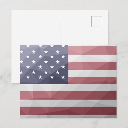 Vlag van de VS Rood Wit Blauw Amerika Geometrisch  Briefkaart (Voorkant / Achterkant)