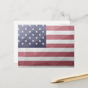 Vlag van de VS Rood Wit Blauw Amerika Geometrisch  Briefkaart