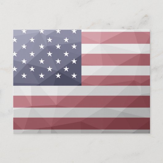 Vlag van de VS Rood Wit Blauw Amerika Geometrisch Briefkaart (Voorkant)
