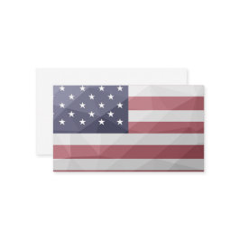 Vlag van de VS Rood Wit Blauw Amerika Geometrisch  Visitekaartje