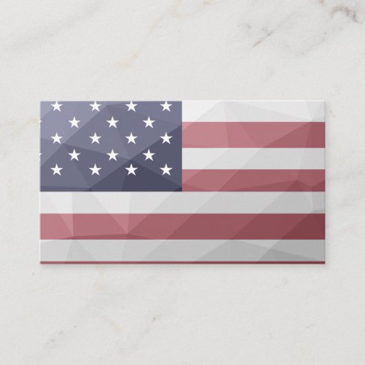 Vlag van de VS Rood Wit Blauw Amerika Geometrisch  Visitekaartje (Voorkant)