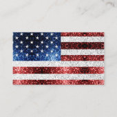 Vlag van de VS rood wit blauw glitters glanst Visitekaartje (Voorkant)
